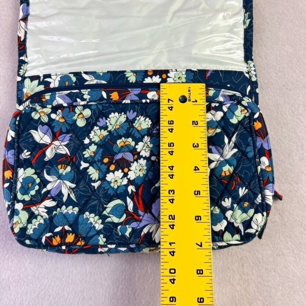 Vera Bradley Grand Hanging Organizer Floral Bursts Makeup Bag Blue - Picture 5 of 12